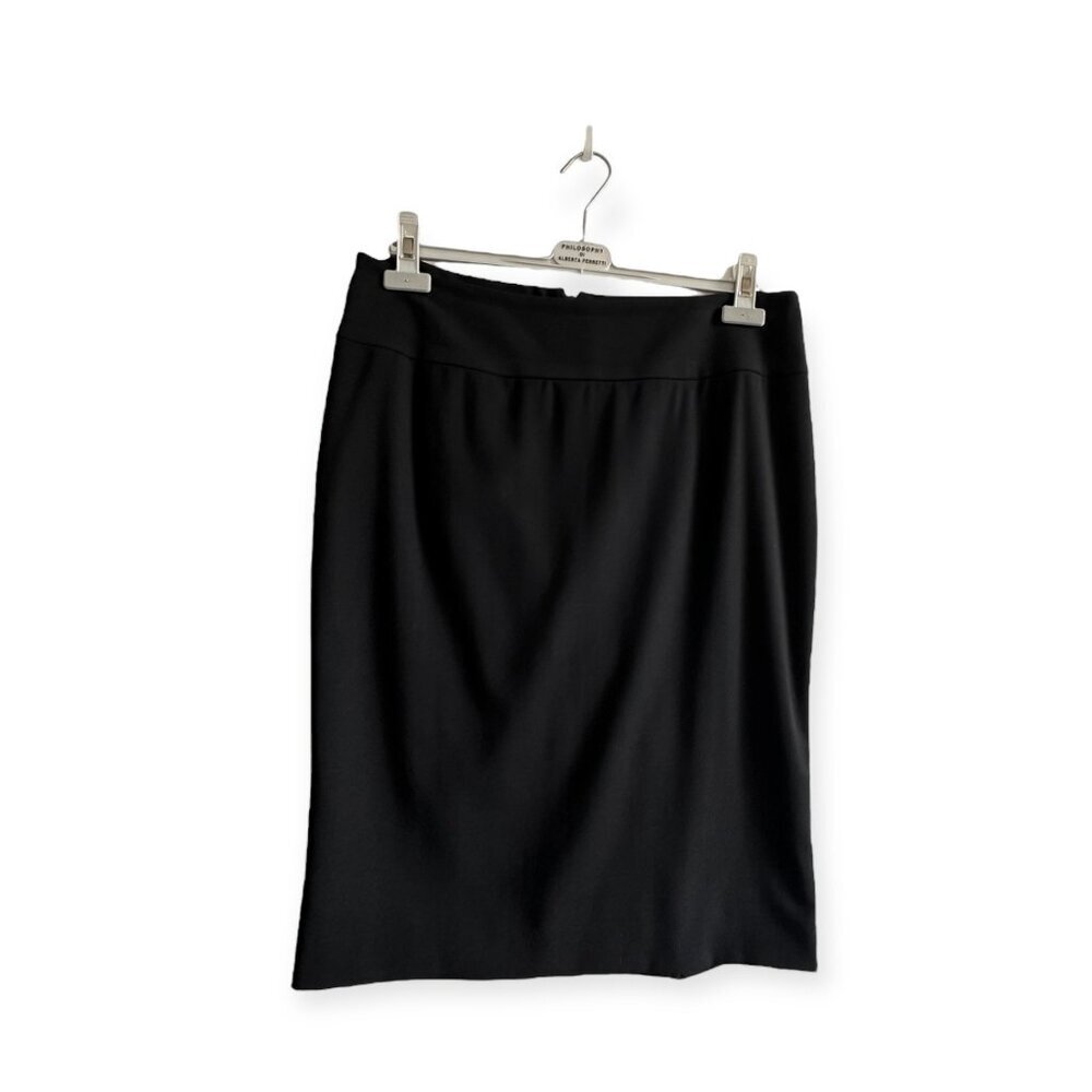 Dolce & Gabbana Black Virgin Wool Pencil Skirt It 46